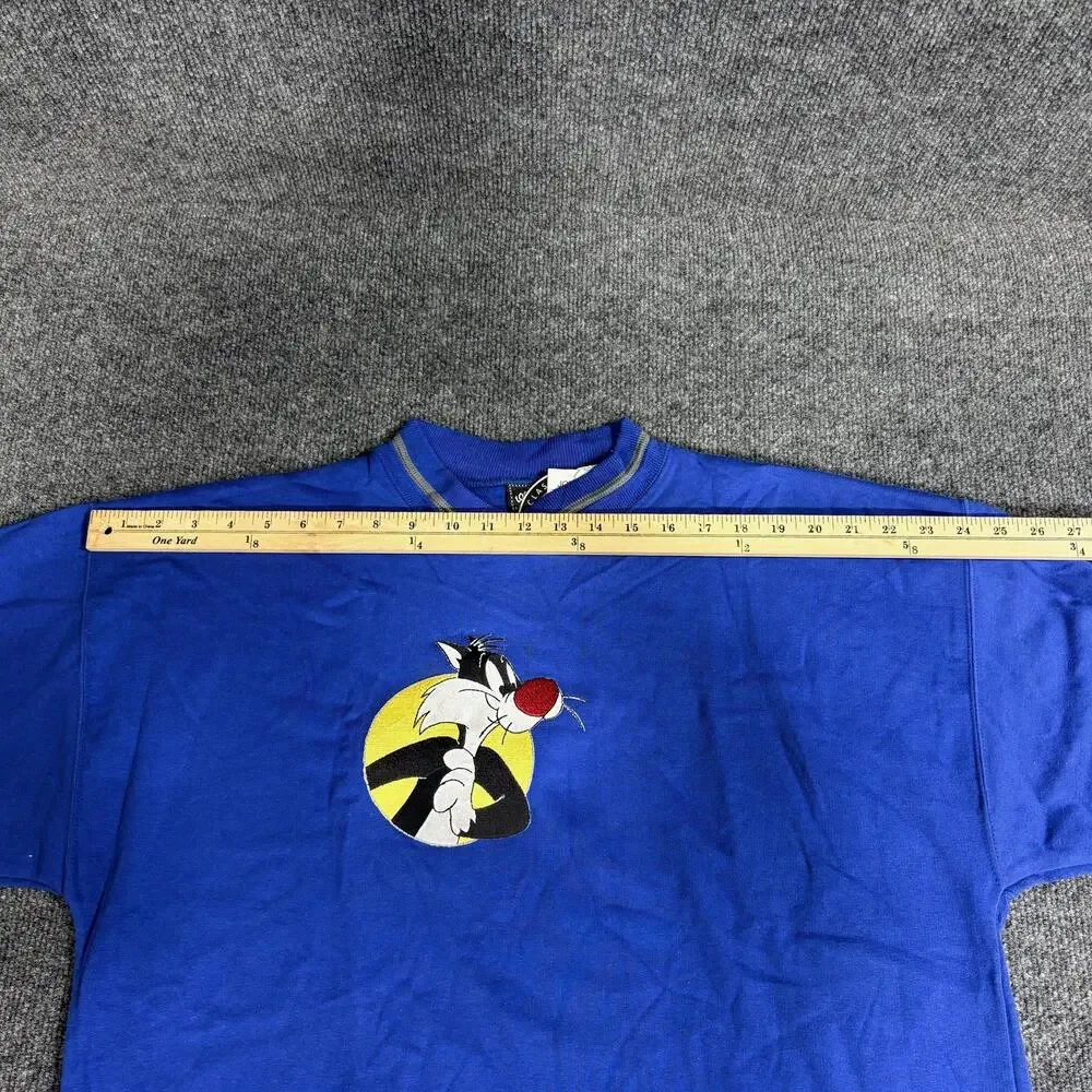 Vintage Classic Looney Tunes Collection Sweatshirt Boys XL Blue Sylvester Tweety